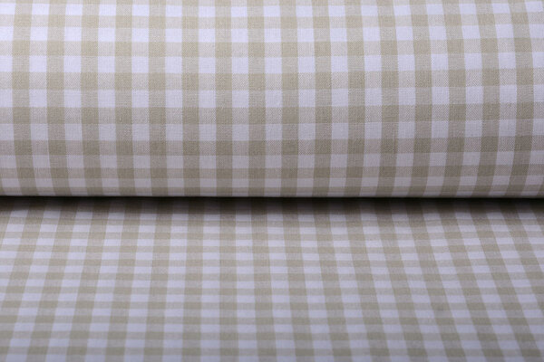 Gingham Check 8 mm Beige Gingham Check 8 mm Beige