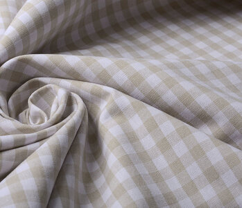 Gingham Check 8 mm Beige