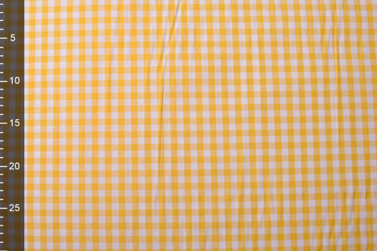 Gingham Check 8 mm Yellow Gingham Check 8 mm Yellow