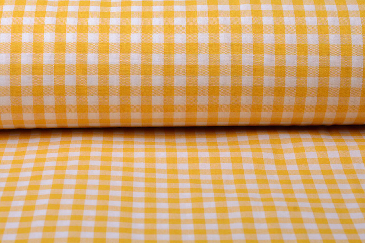 Gingham Check 8 mm Yellow Gingham Check 8 mm Yellow