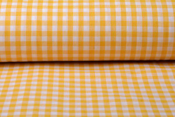 Gingham Check 8 mm Yellow Gingham Check 8 mm Yellow