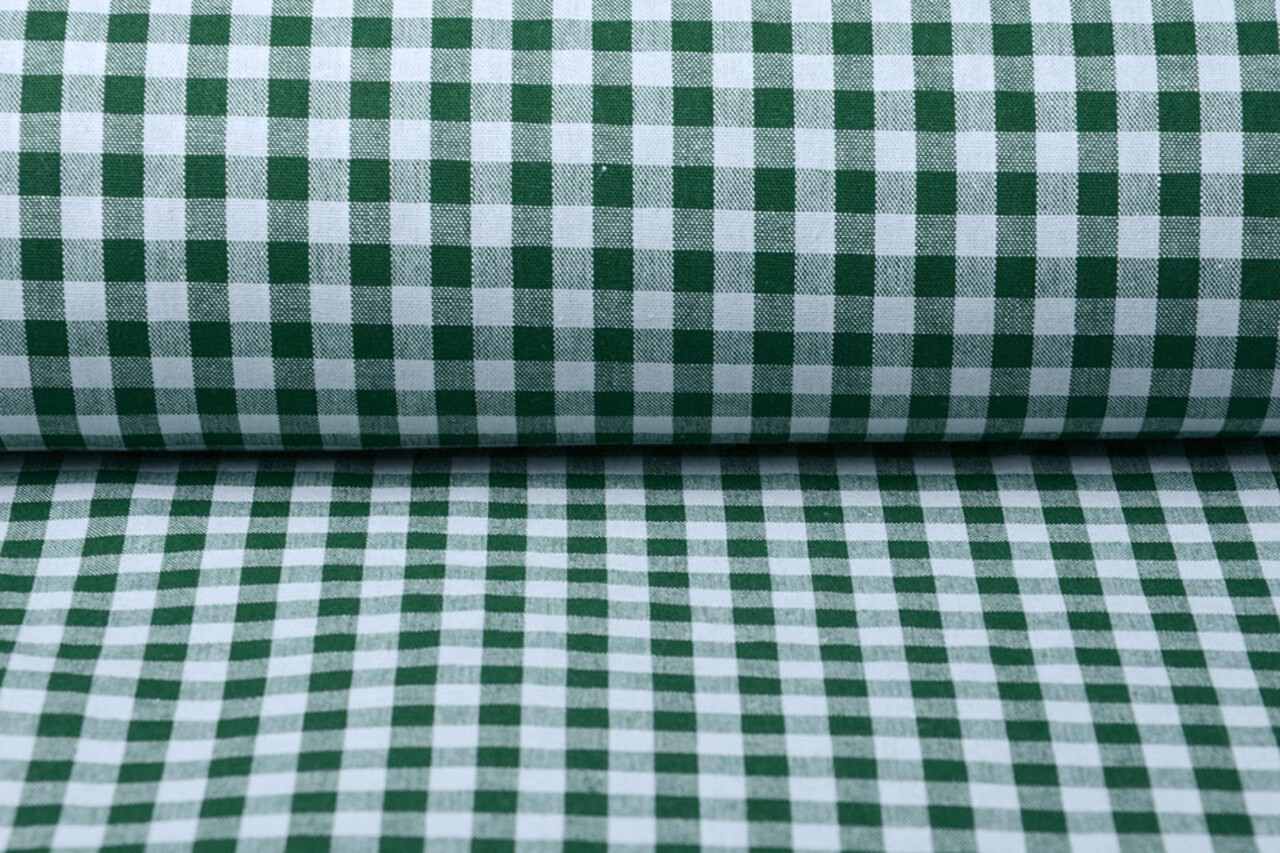 Gingham Check 8 mm Dark Green Gingham Check 8 mm Dark Green