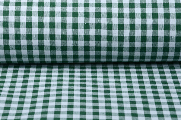 Gingham Check 8 mm Dark Green Gingham Check 8 mm Dark Green