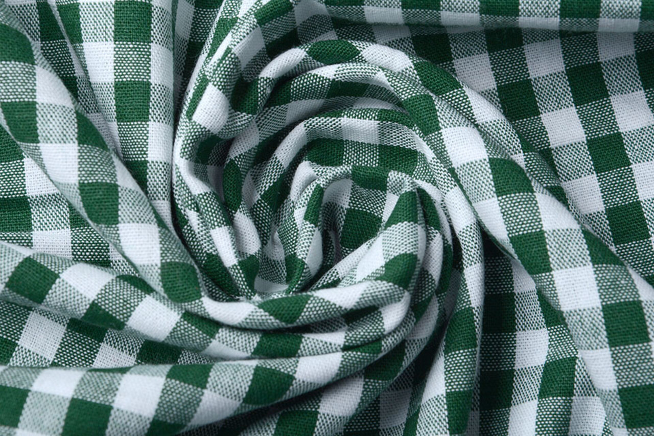 Gingham Check 8 mm Dark Green Gingham Check 8 mm Dark Green