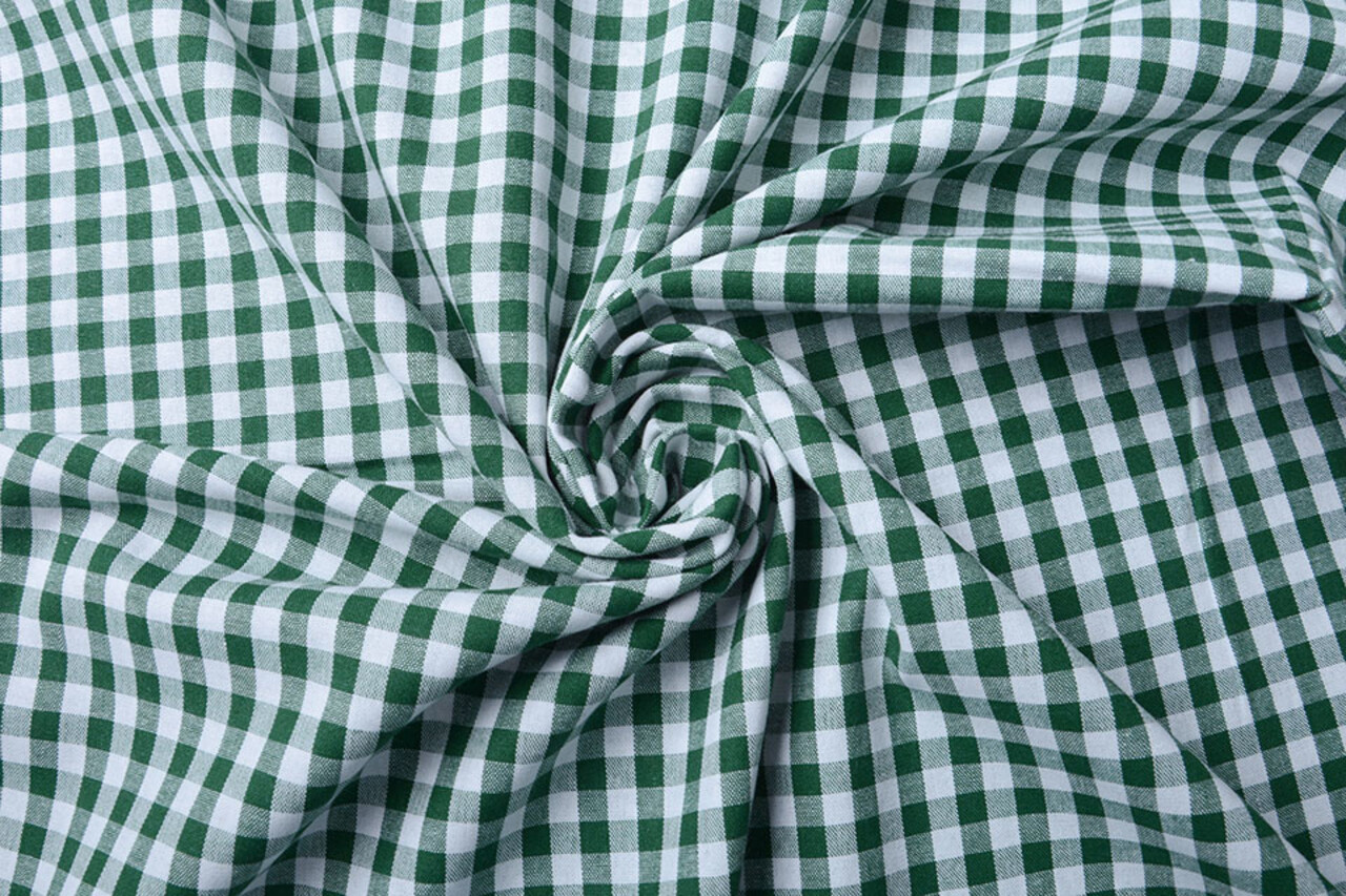 Gingham Check 8 mm Dark Green Gingham Check 8 mm Dark Green