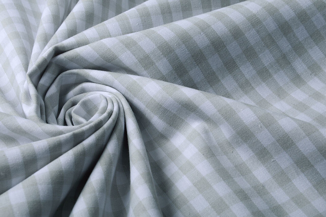 Gingham Check 8 mm Light Grey Gingham Check 8 mm Light Grey
