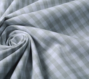 Gingham Check 8 mm Light Grey