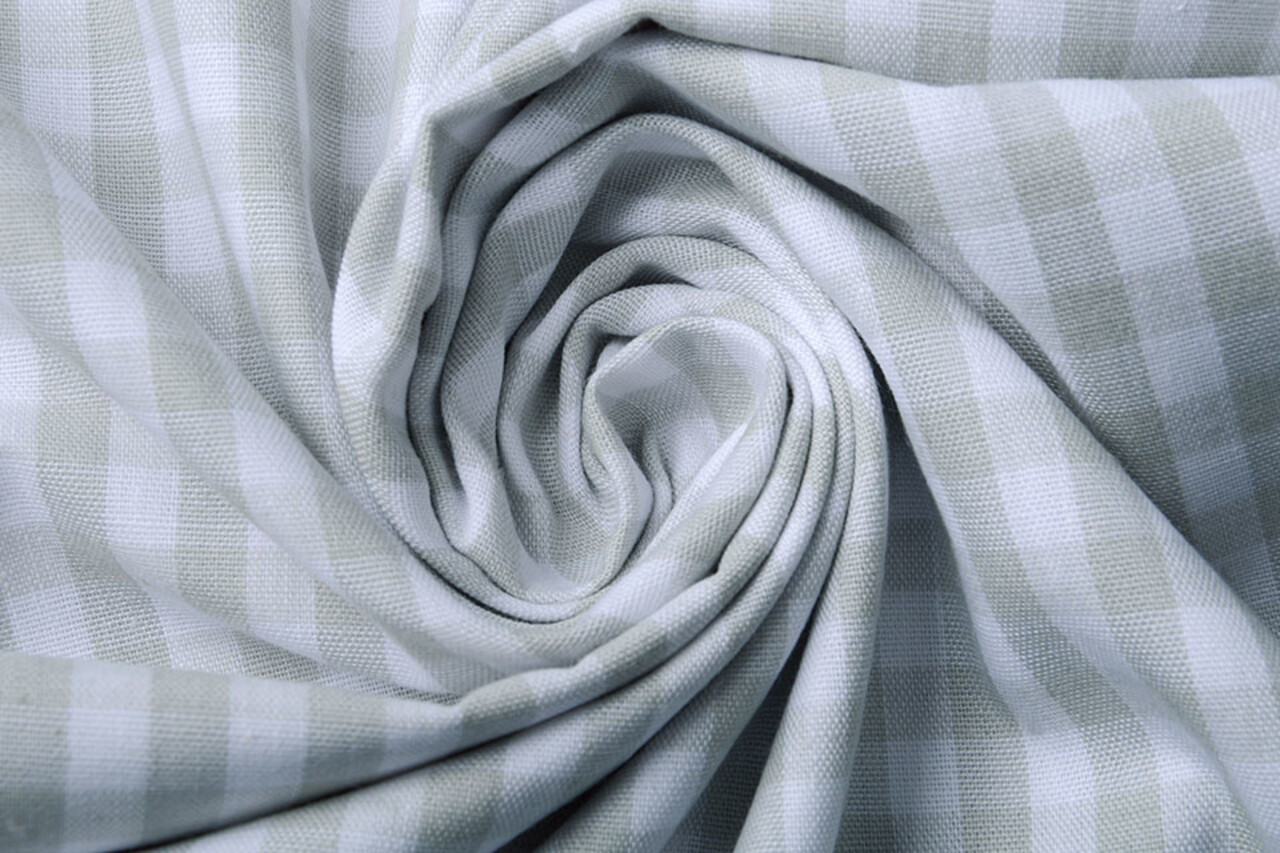 Gingham Check 8 mm Light Grey Gingham Check 8 mm Light Grey
