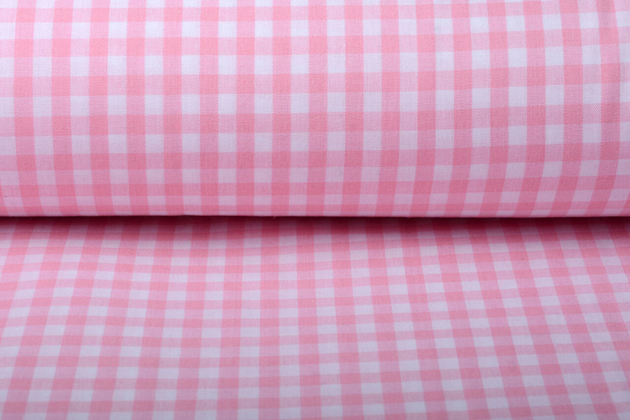 Gingham Check 8 mm Pink