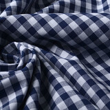 Gingham Check 8 mm Navy Blue