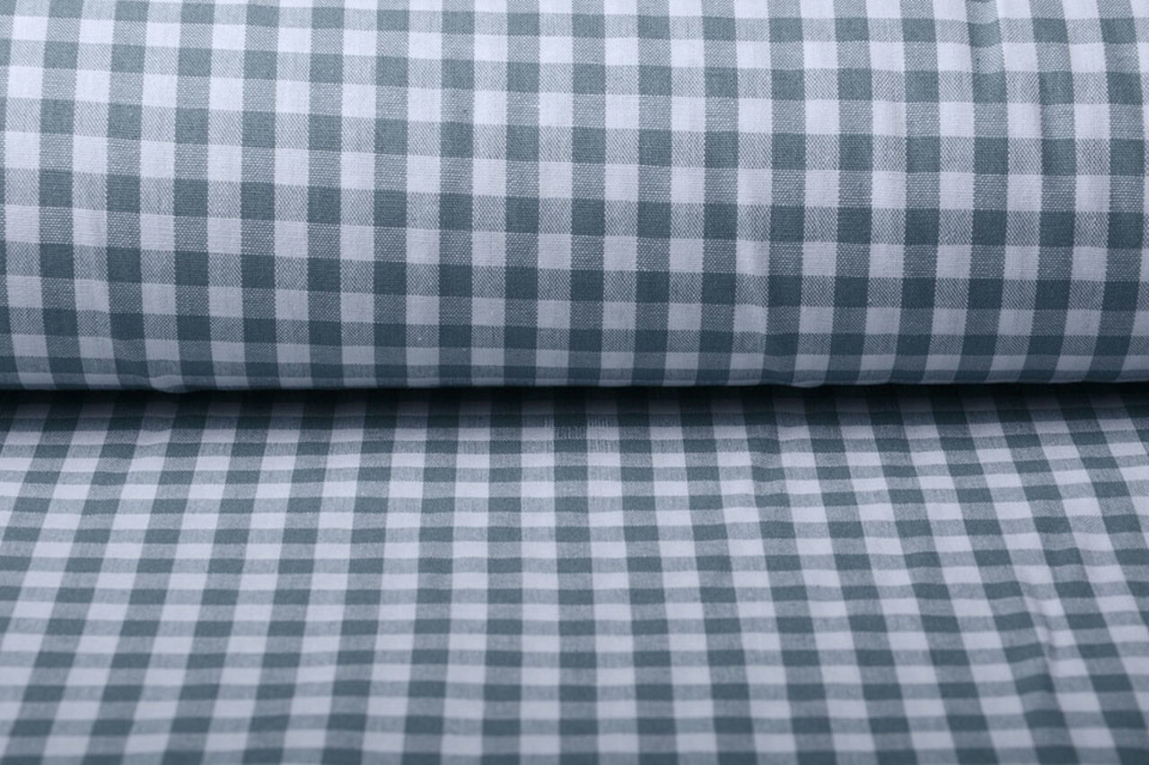 Gingham Check 8 mm Grey Gingham Check 8 mm Grey