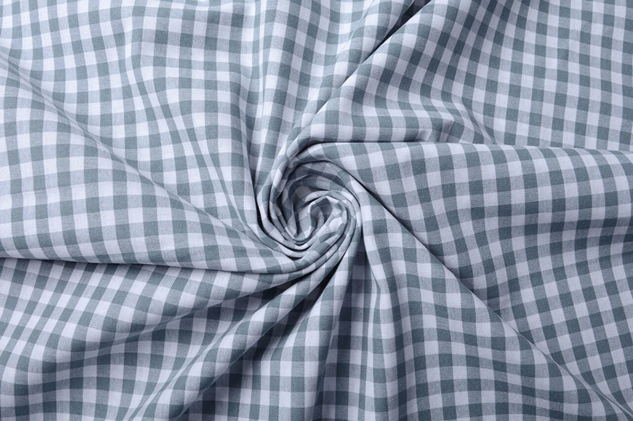 Gingham Check 8 mm Grey Gingham Check 8 mm Grey