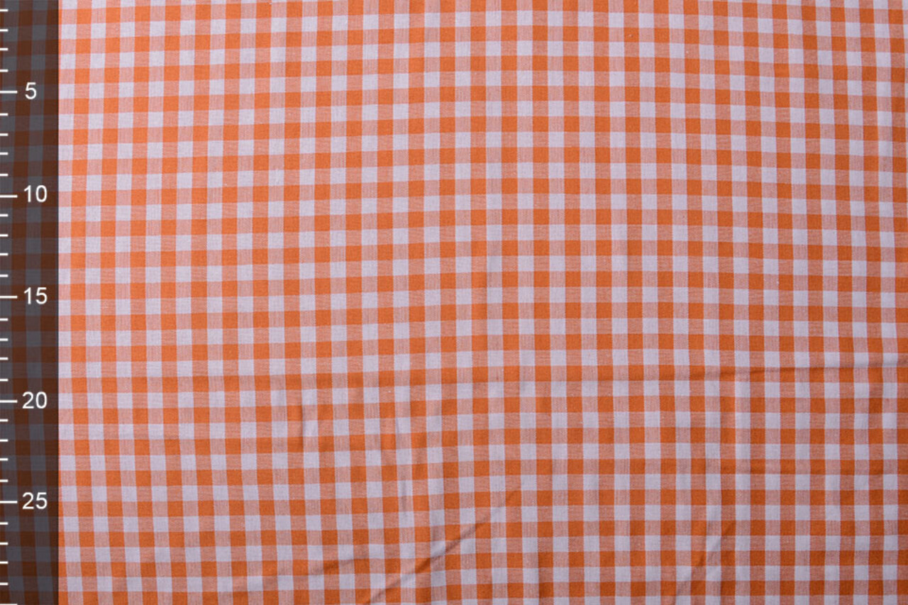 Vichy Traditionnel Carreaux 8 Mm Orange Vichy Traditionnel Carreaux 8 Mm Orange