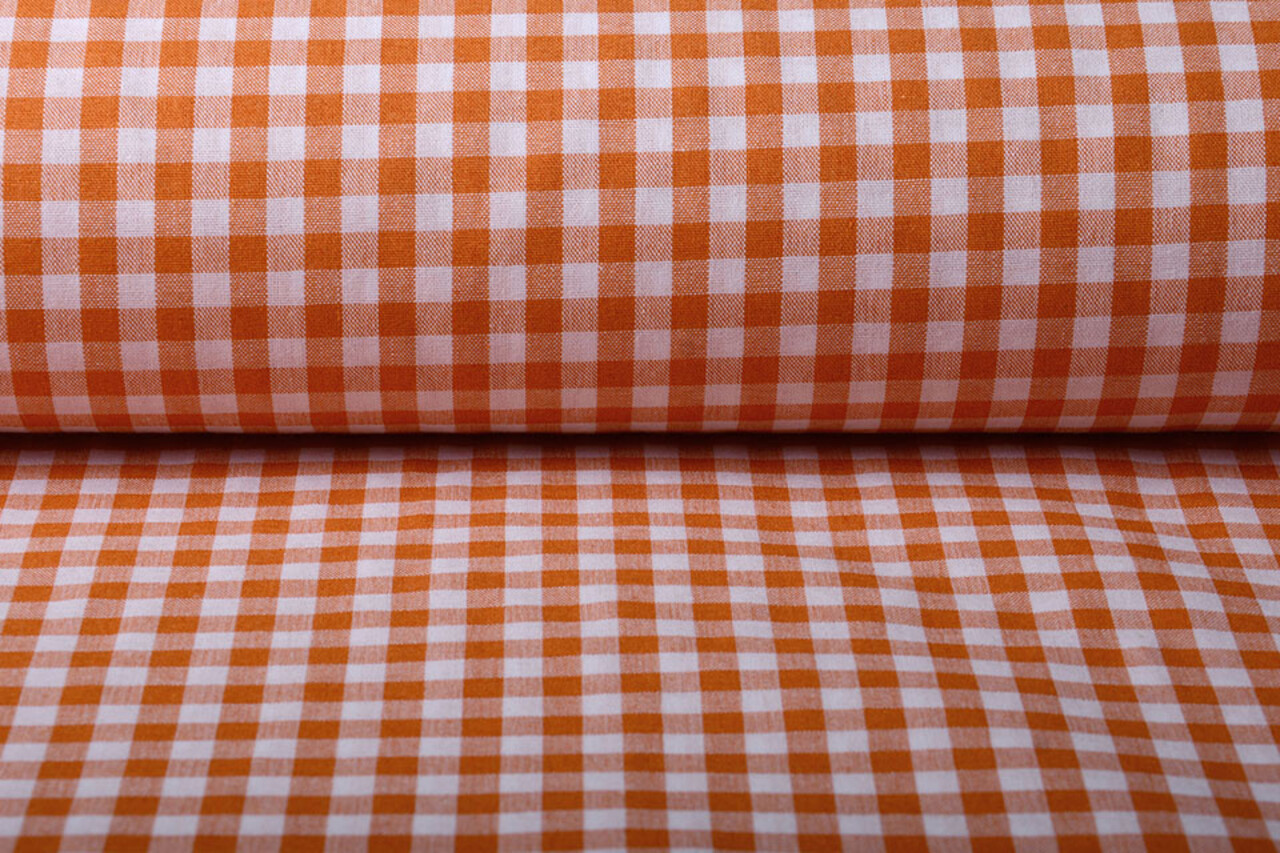 Vichy Traditionnel Carreaux 8 Mm Orange Vichy Traditionnel Carreaux 8 Mm Orange