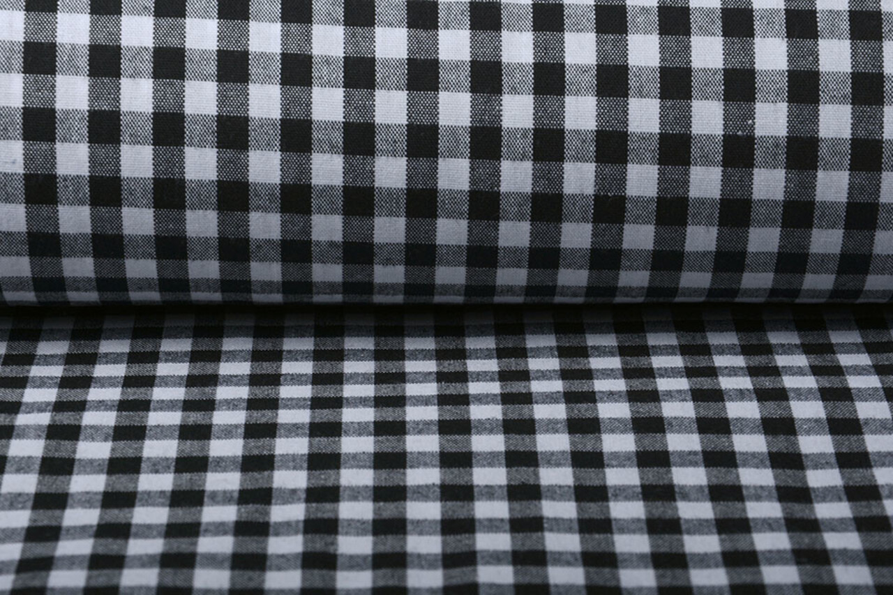 Gingham Check 8 mm Black Gingham Check 8 mm Black