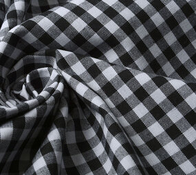 Gingham Check 8 mm Black