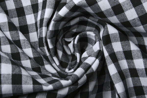 Gingham Check 8 mm Black Gingham Check 8 mm Black