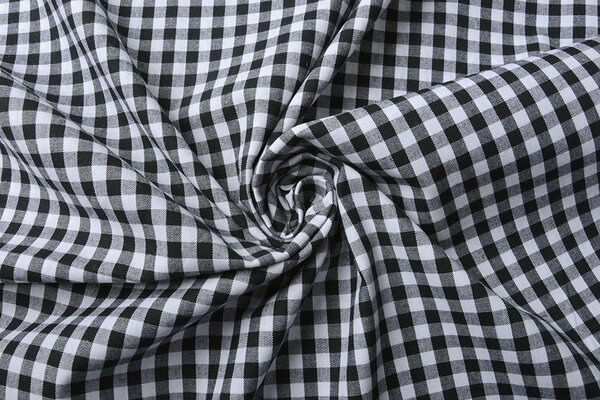 Gingham Check 8 mm Black Gingham Check 8 mm Black
