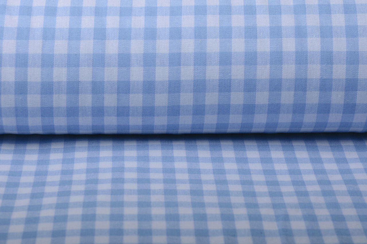 Gingham Check 8 mm Light Blue