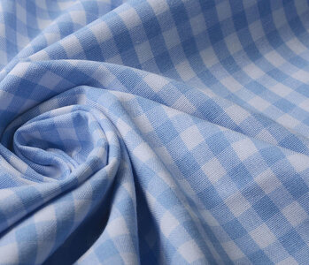 Gingham Check 8 mm Light Blue