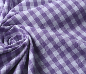 Gingham Check 8 mm Dark Lilac