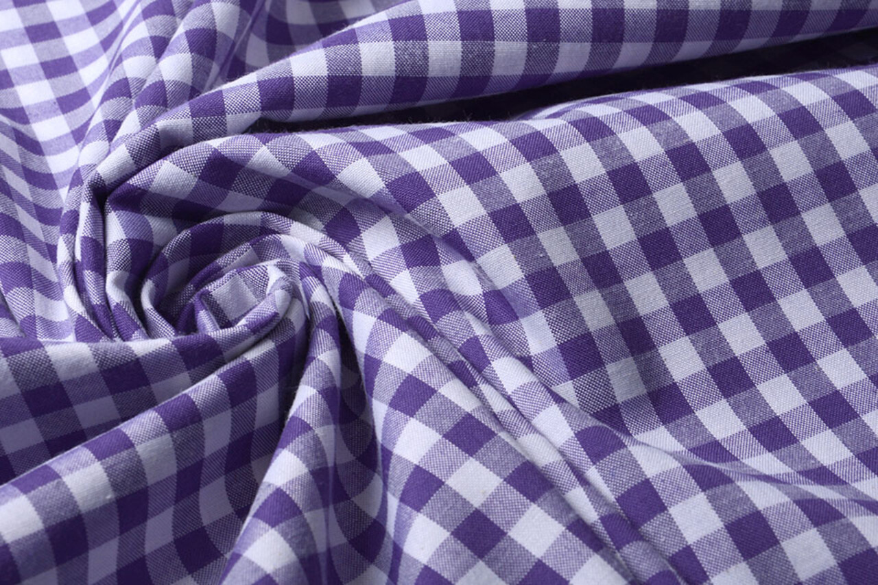 Gingham Check 8 mm Purple