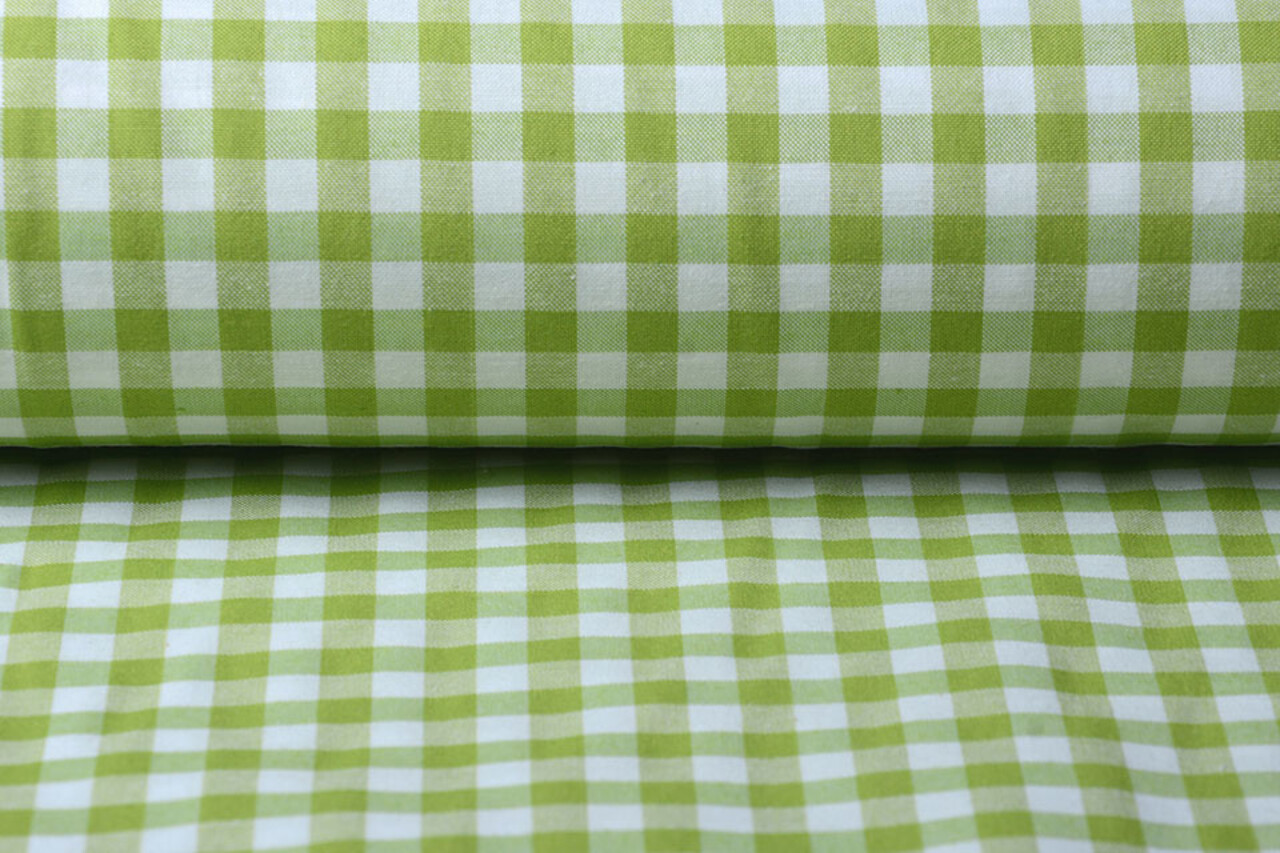 Gingham Check 8 mm Lime Green