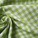 Gingham Check 8 mm Lime Green Gingham Check 8 mm Lime Green