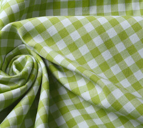 Gingham Check 8 mm Lime Green Gingham Check 8 mm Lime Green