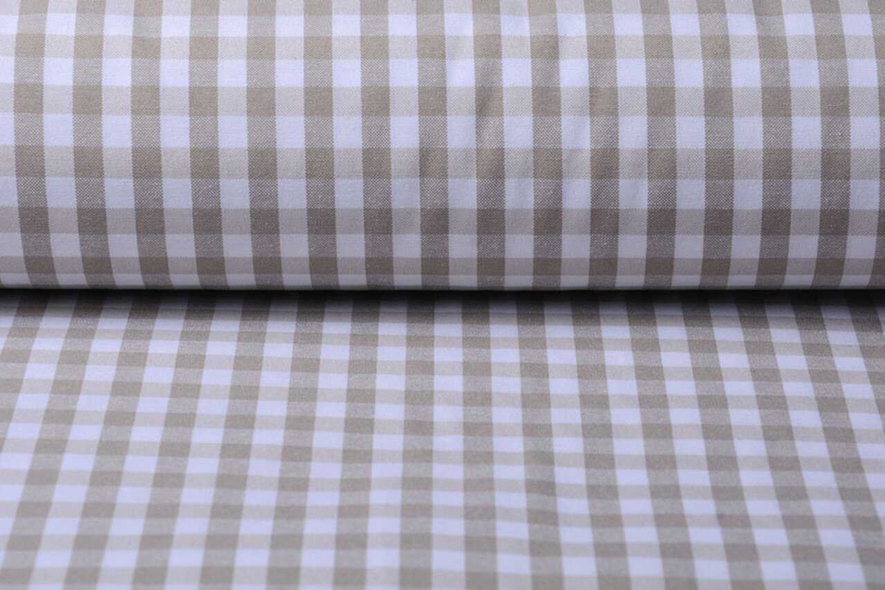 Vichy Traditionnel Carreaux 8 Mm Taupe Vichy Traditionnel Carreaux 8 Mm Taupe