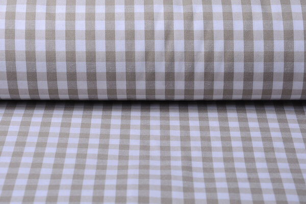 Vichy Traditionnel Carreaux 8 Mm Taupe Vichy Traditionnel Carreaux 8 Mm Taupe