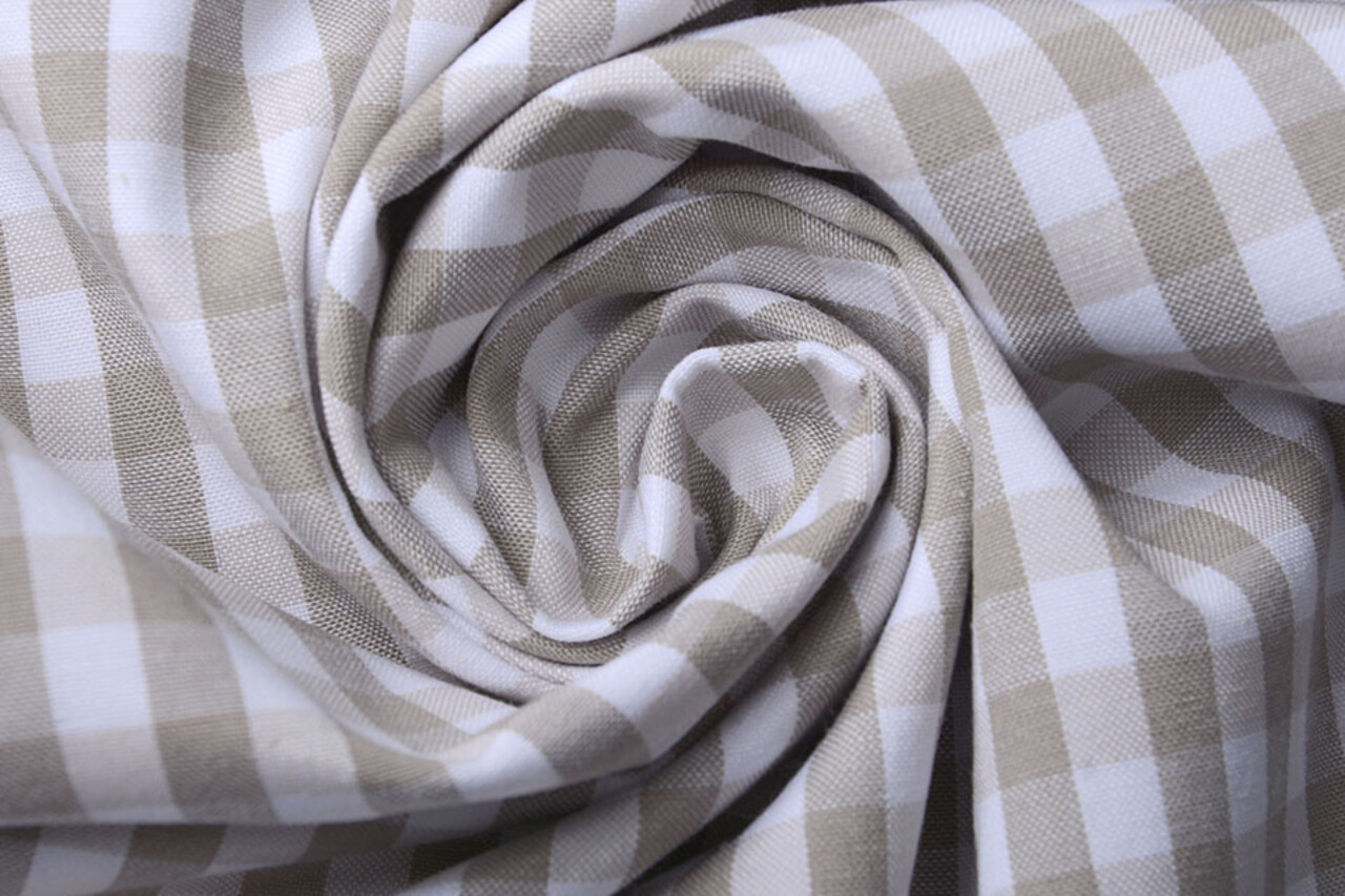 Vichy Traditionnel Carreaux 8 Mm Taupe Vichy Traditionnel Carreaux 8 Mm Taupe
