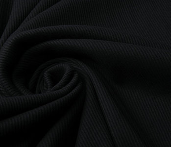 Oeko-Tex®  Rib Jersey Zwart