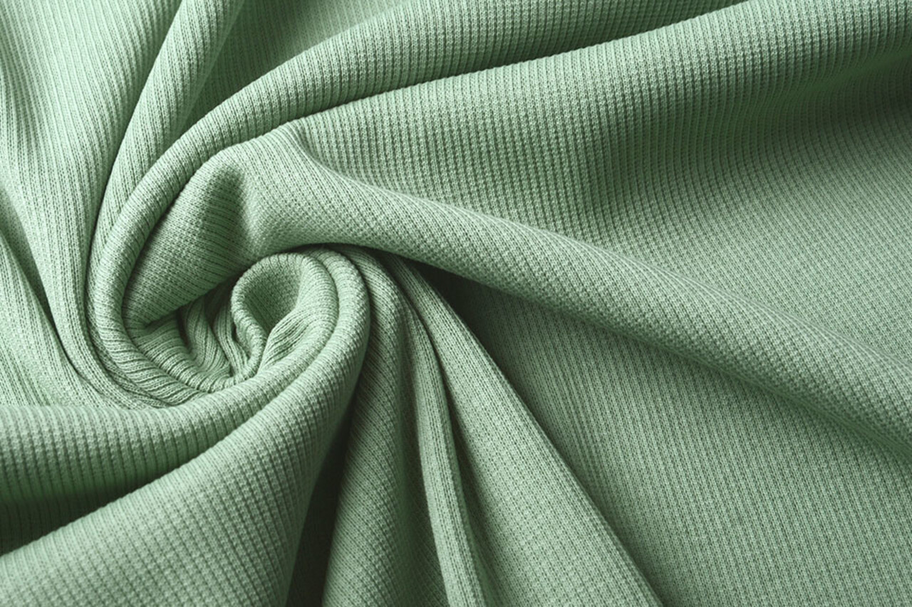 Oeko-Tex®  Rib Jersey Oud Groen