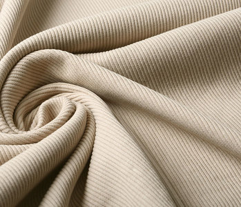 Rib Jersey fabric Unicolour Beige, Wholesale fabrics