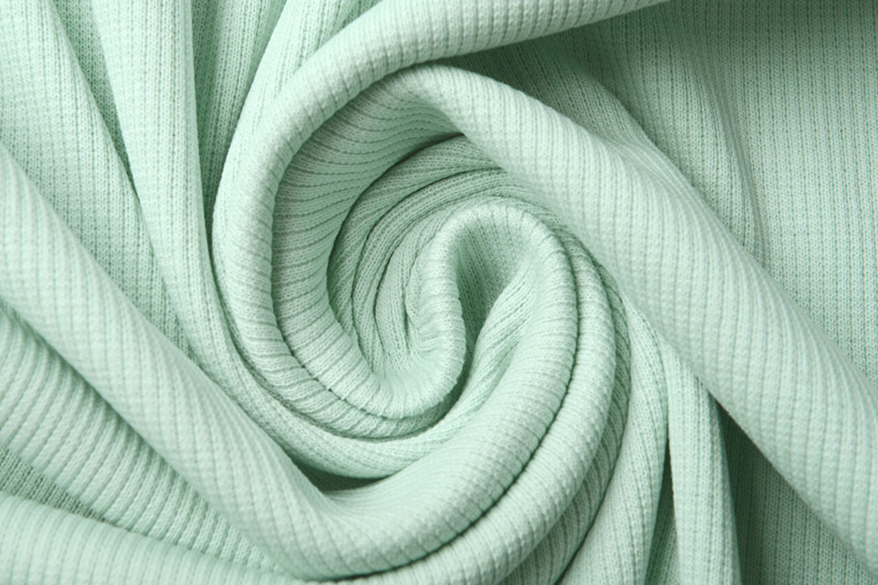 Oeko-Tex®  Ripp Jersey Hell Altgrün