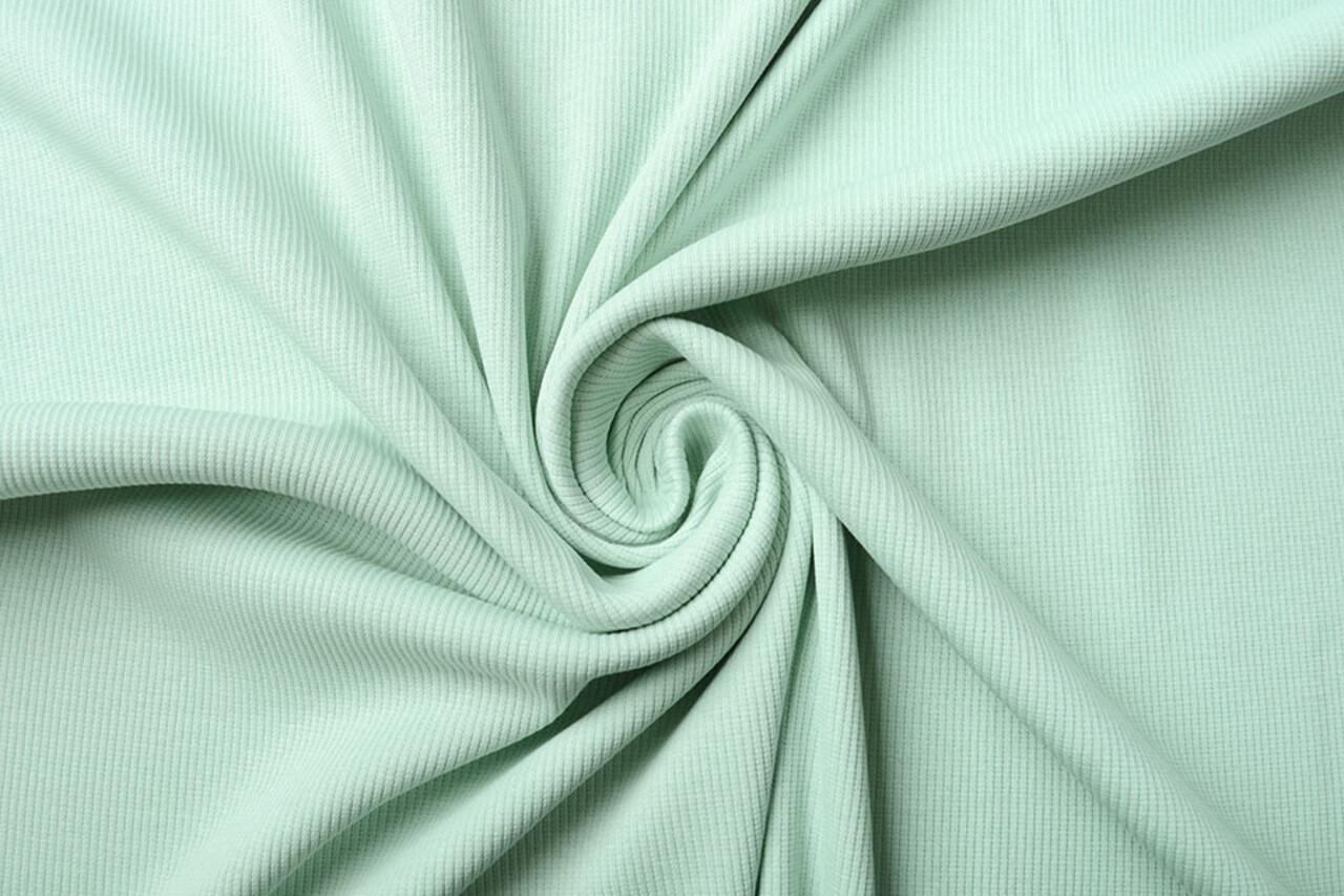 Oeko-Tex®  Rib Jersey Licht Oud Groen