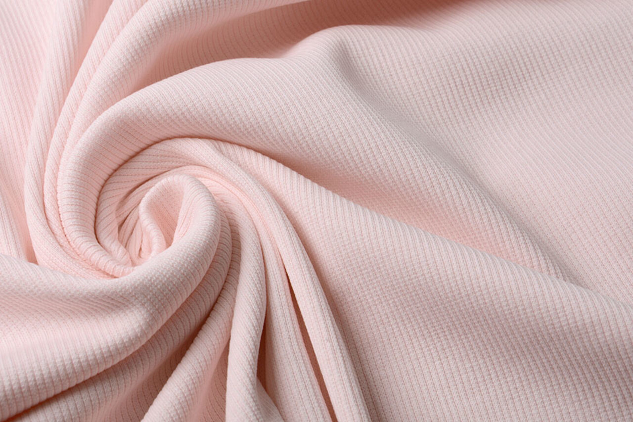 Oeko-Tex® Côtelé Jersey Rose Clair Oeko-Tex® Côtelé Jersey Rose Clair