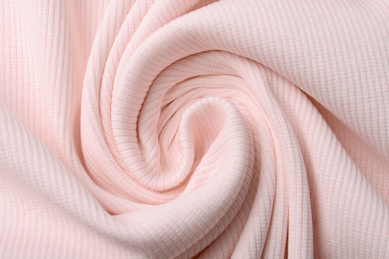 Oeko-Tex® Côtelé Jersey Rose Clair Oeko-Tex® Côtelé Jersey Rose Clair