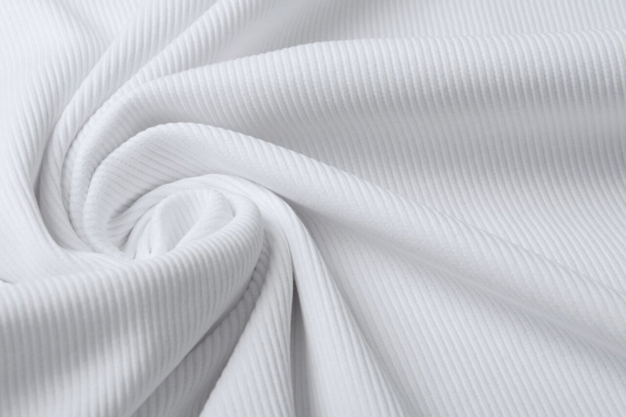 Oeko-Tex®  Côtelé Jersey Blanc