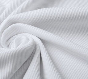 Oeko-Tex®  Rib Jersey White Oeko-Tex®  Rib Jersey White