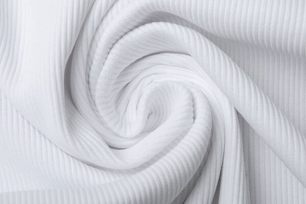 Oeko-Tex®  Rib Jersey Wit Oeko-Tex®  Rib Jersey Wit