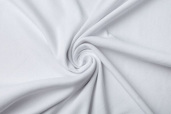 Oeko-Tex®  Rib Jersey Wit Oeko-Tex®  Rib Jersey Wit