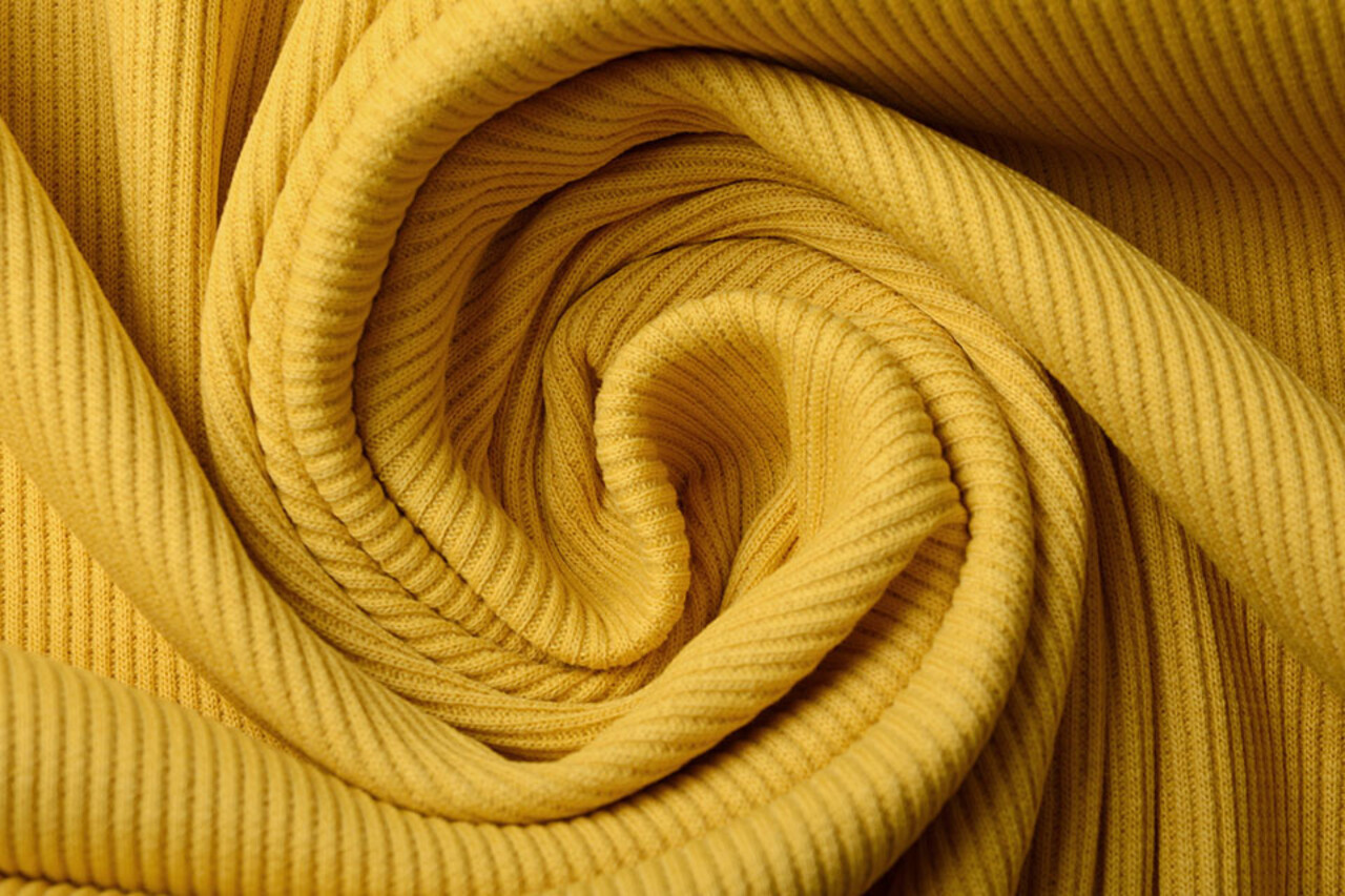 Oeko-Tex®  Ripp Jersey Ockergelb