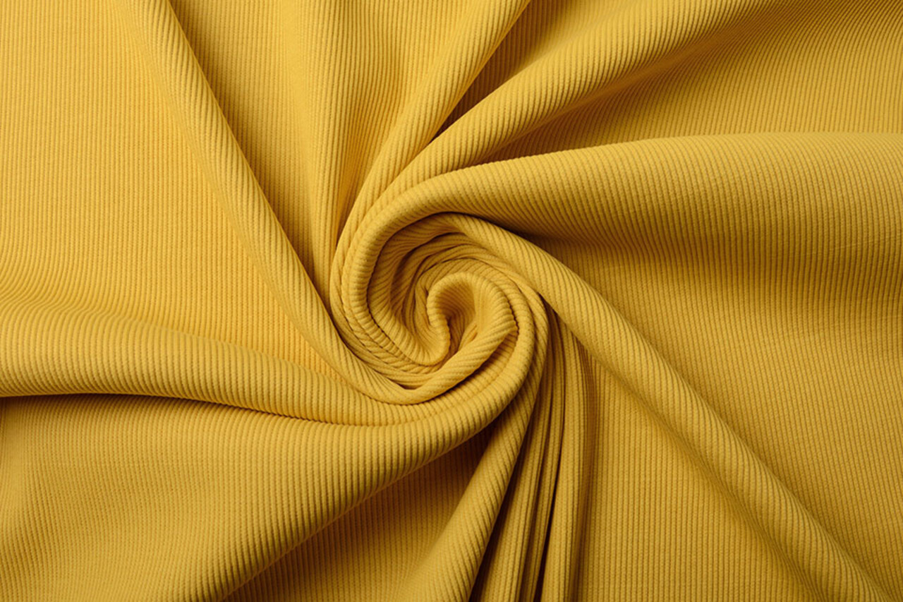 Oeko-Tex®  Rib Jersey Ocher Yelow Oeko-Tex®  Rib Jersey Ocher Yelow