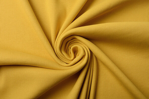 Oeko-Tex®  Rib Jersey Ocher Yelow Oeko-Tex®  Rib Jersey Ocher Yelow