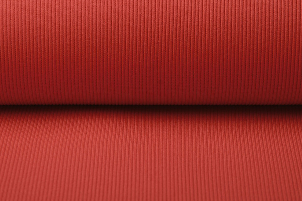 Oeko-Tex®  Côtelé Jersey Rouge