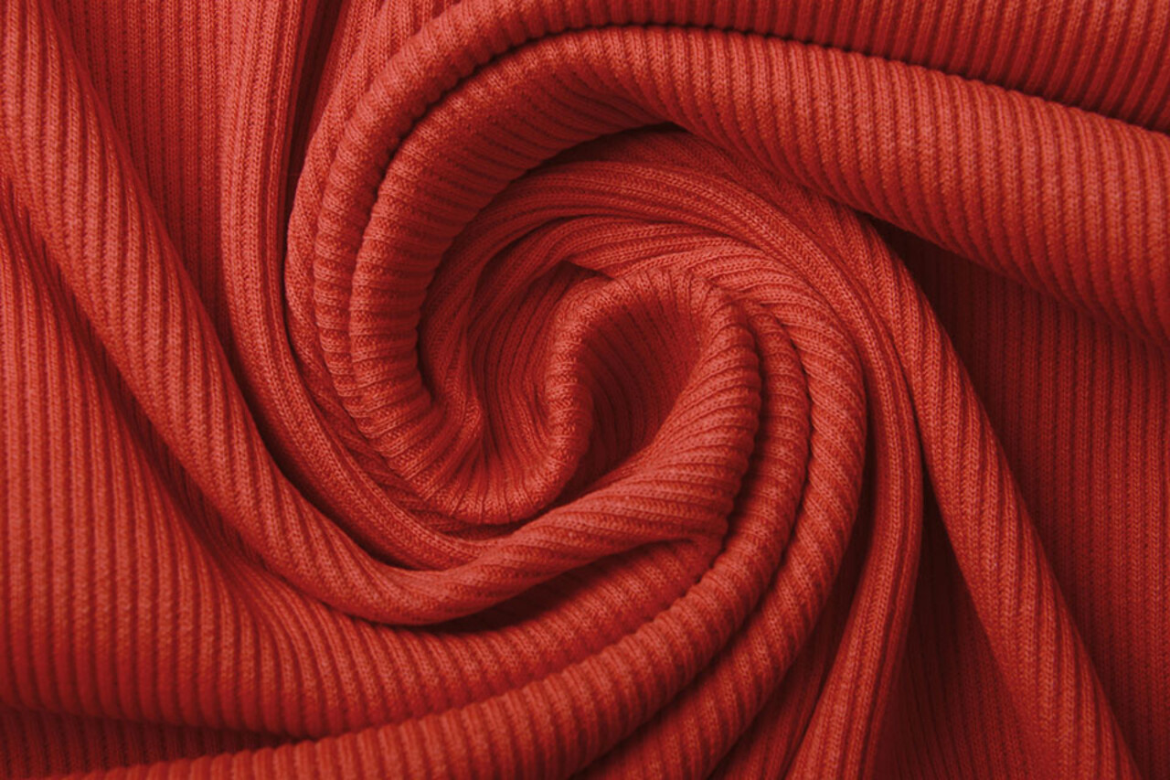 Oeko-Tex®  Rib Jersey Rood