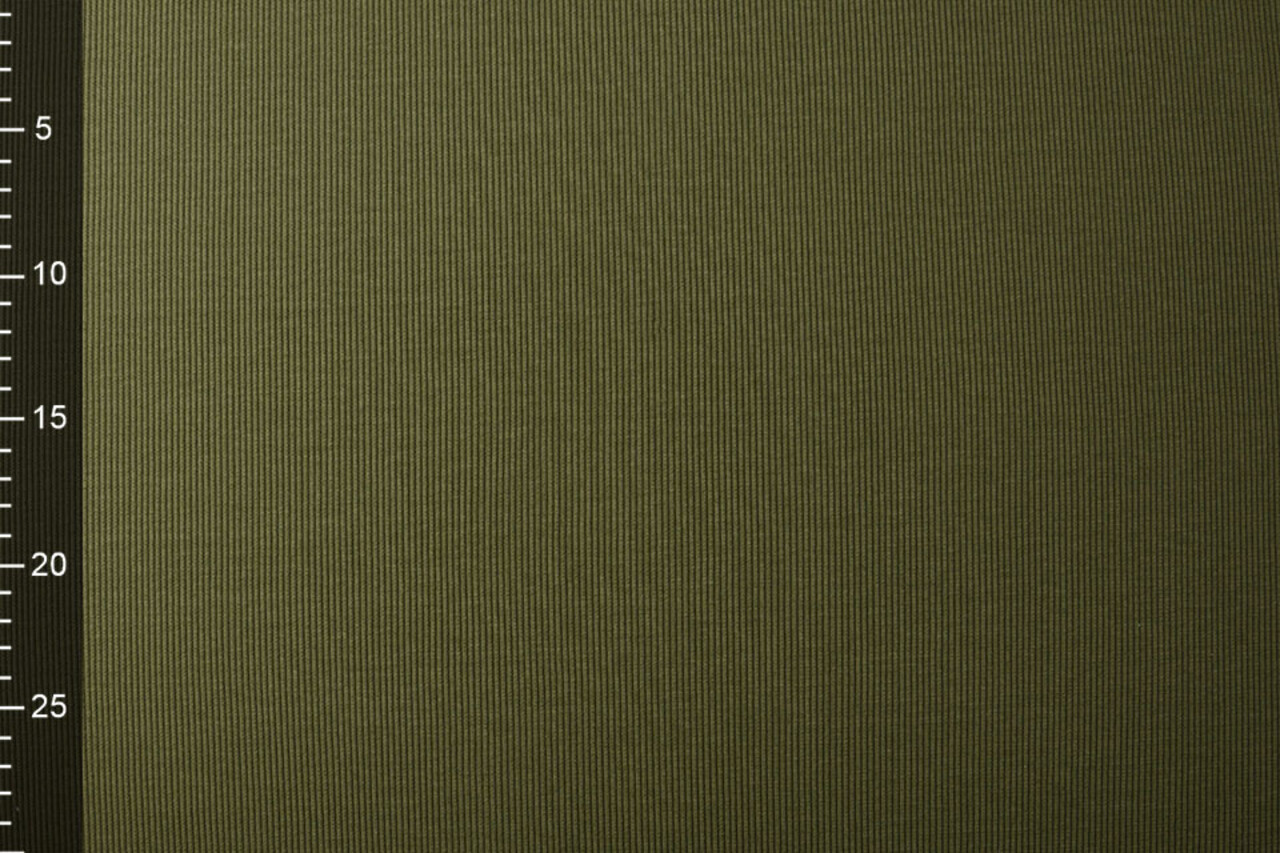 Oeko-Tex®  Côtelé Jersey Vert Militaire