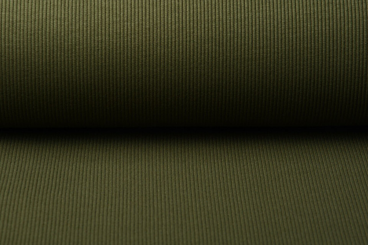 Oeko-Tex® Canalé Jersey Army Verde Oeko-Tex® Canalé Jersey Army Verde